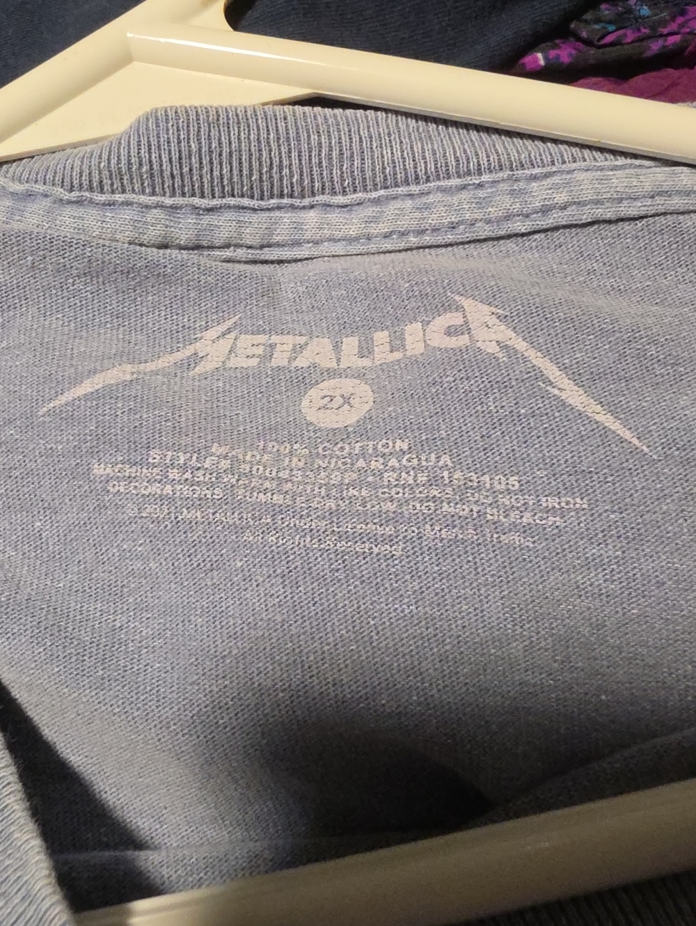 Metallica Faded Purple Distressed Nor Cal Skull Graphic Shirt Womens 2x - Picture 7 of 7